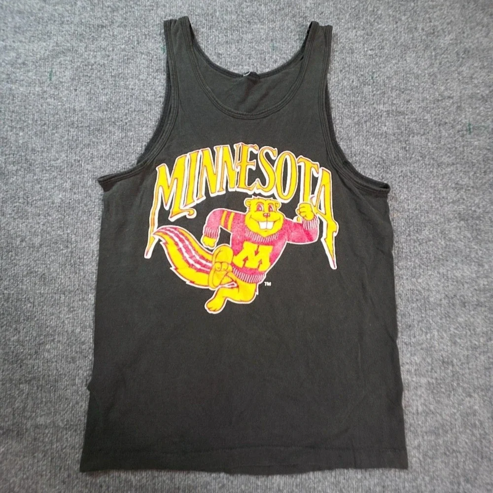 Minnesota Golden Gophers Shirt Mens Medium Black NCAA College Graphic Tank Top